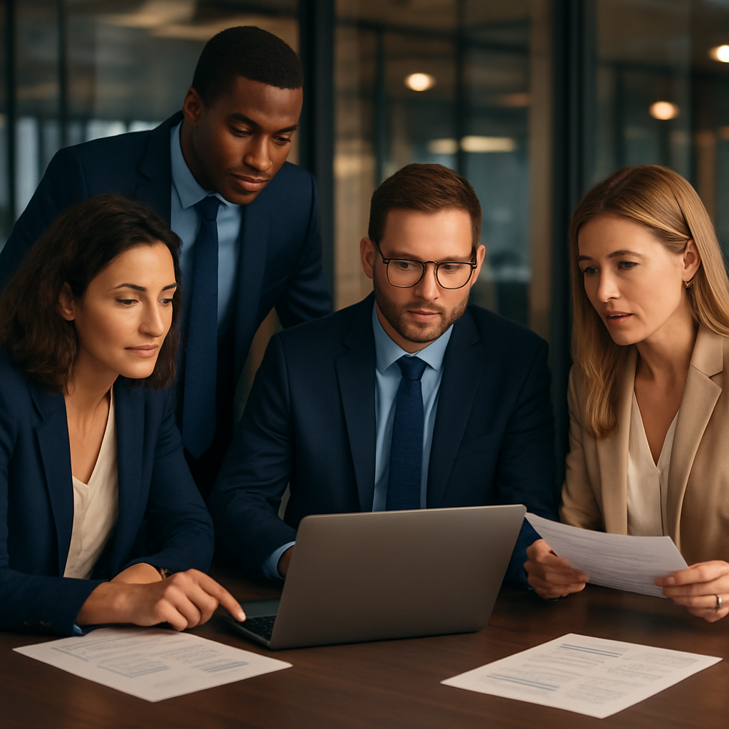 Solutions R Us accounts receivable team collaborating